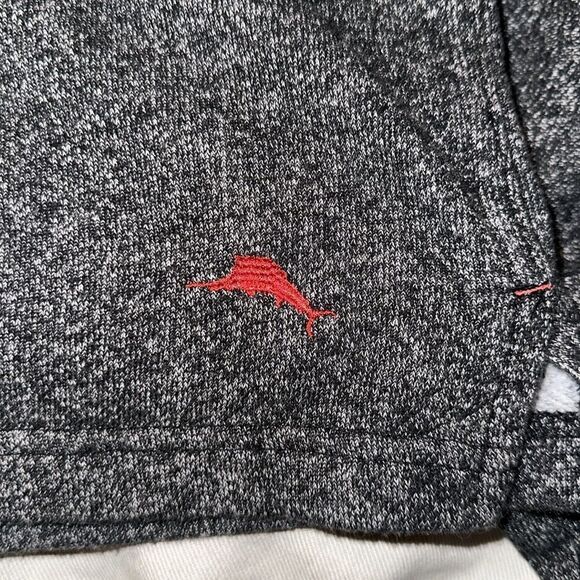 Tommy Bahama L Heather Gray Silver French Terrycloth Pullover Sweatshirt - Picture 10 of 11